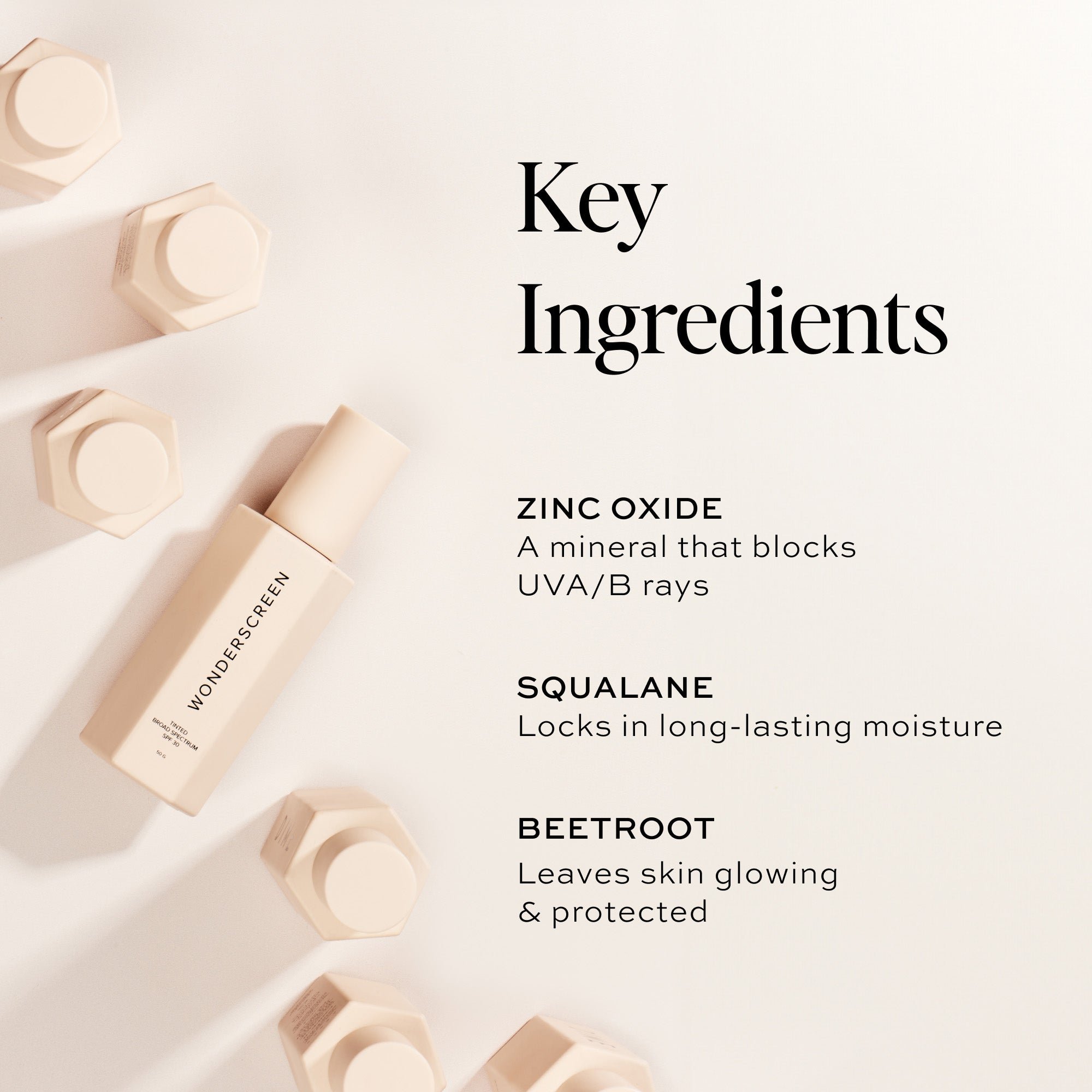 key ingredients of tinted wonderscreen